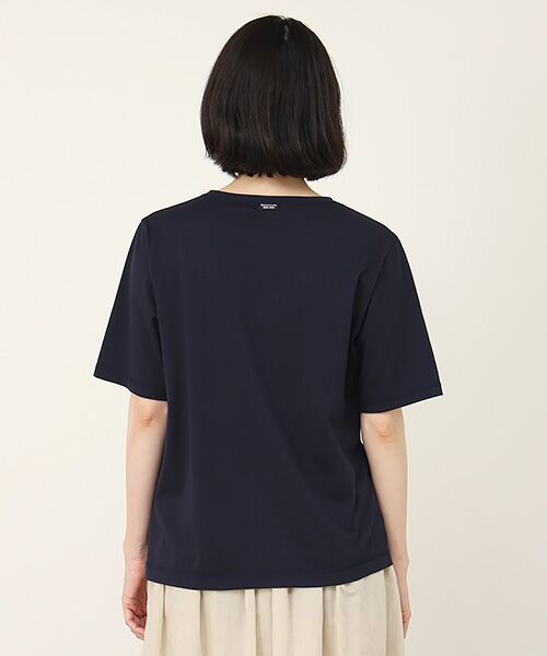 Mademoiselle NON NON / マドモアゼルノンノン Tシャツ | エアーコットン天竺 トラック＆サンフラワープリントTシャツ | 詳細10
