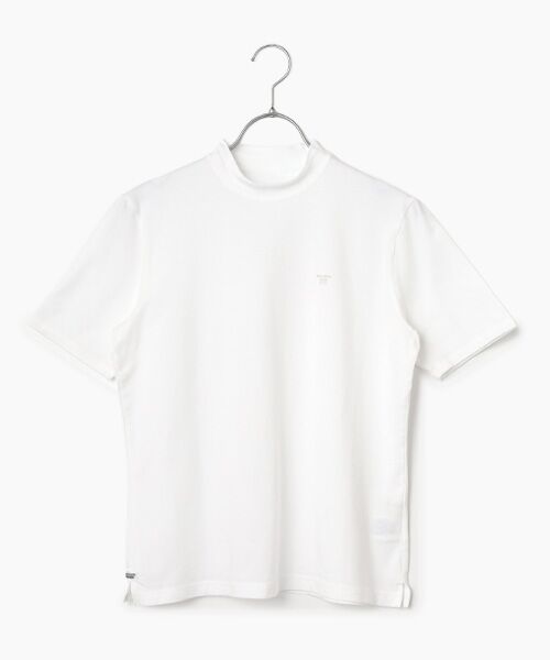 Mademoiselle NON NON / マドモアゼルノンノン Tシャツ | スーピマベア天竺 ボトルネックTシャツ（シロ）