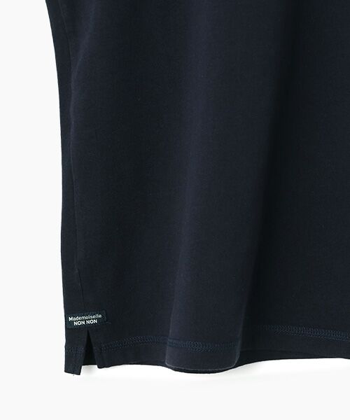 Mademoiselle NON NON / マドモアゼルノンノン Tシャツ | スーピマベア天竺 ボトルネックTシャツ | 詳細5