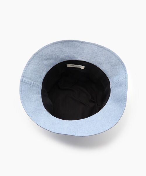 Mademoiselle NON NON / マドモアゼルノンノン ハット | オーガニックコットンダンガリー 飛び柄刺繍入りクローシュ | 詳細3