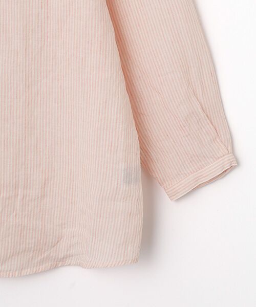 Mademoiselle NON NON / マドモアゼルノンノン シャツ・ブラウス | ノルマンディリネンムジ&ストライプ オーバーサイズシャツ[9分袖] | 詳細4