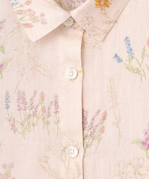 Mademoiselle NON NON / マドモアゼルノンノン シャツ・ブラウス | スパニッシュブルームプリントシャツ[8分袖] | 詳細5