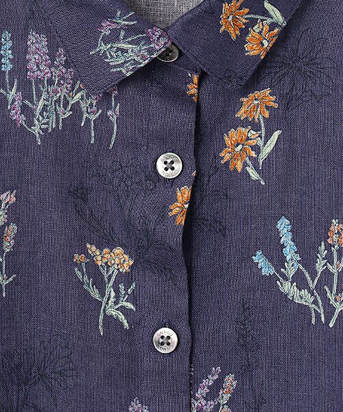 Mademoiselle NON NON / マドモアゼルノンノン シャツ・ブラウス | スパニッシュブルームプリントシャツ[8分袖] | 詳細7