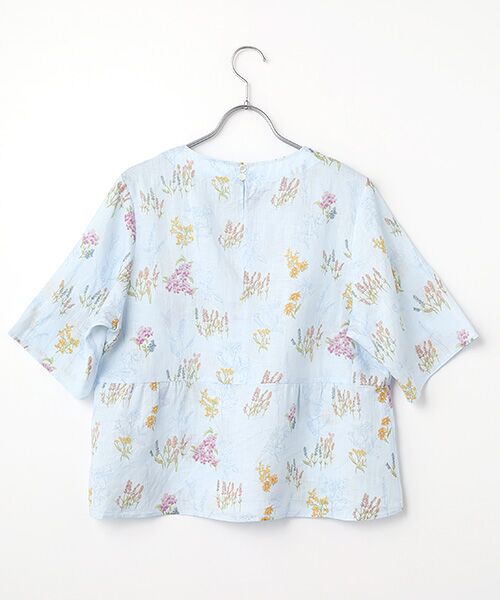 Mademoiselle NON NON / マドモアゼルノンノン シャツ・ブラウス | スパニッシュブルームプリント オーバーブラウス[5分袖] | 詳細3