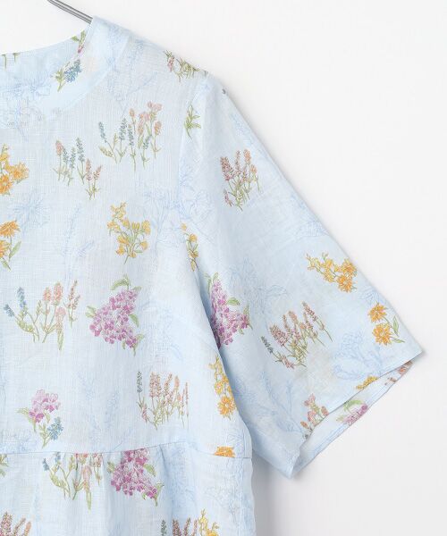 Mademoiselle NON NON / マドモアゼルノンノン シャツ・ブラウス | スパニッシュブルームプリント オーバーブラウス[5分袖] | 詳細4