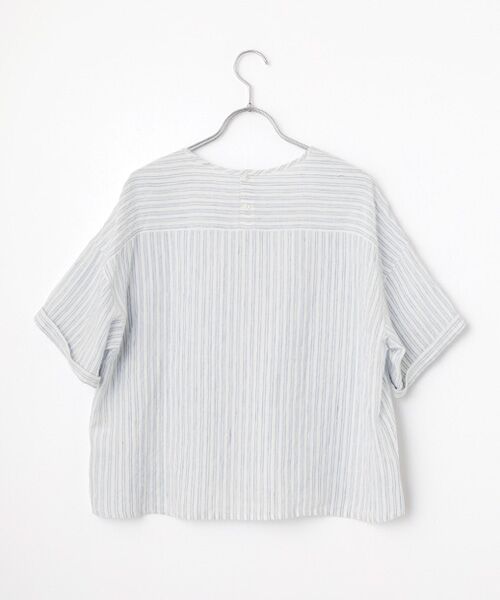 Mademoiselle NON NON / マドモアゼルノンノン シャツ・ブラウス | ノルマンディリネンムジ&ストライプ Tブラウス | 詳細3