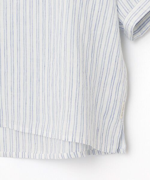 Mademoiselle NON NON / マドモアゼルノンノン シャツ・ブラウス | ノルマンディリネンムジ&ストライプ Tブラウス | 詳細5