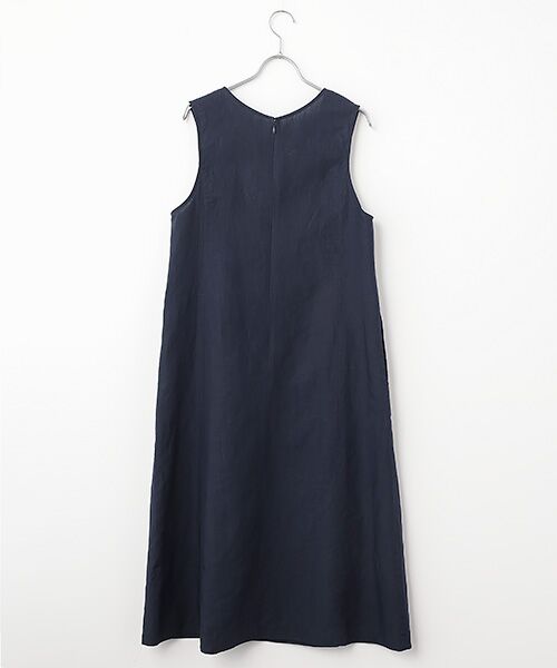 Mademoiselle NON NON / マドモアゼルノンノン ロング・マキシ丈ワンピース | リネンポプリン Vネックジャンパースカート | 詳細3