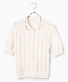 Mademoiselle NON NON / マドモアゼルノンノン ニット・セーター | ケーブルニットポロ