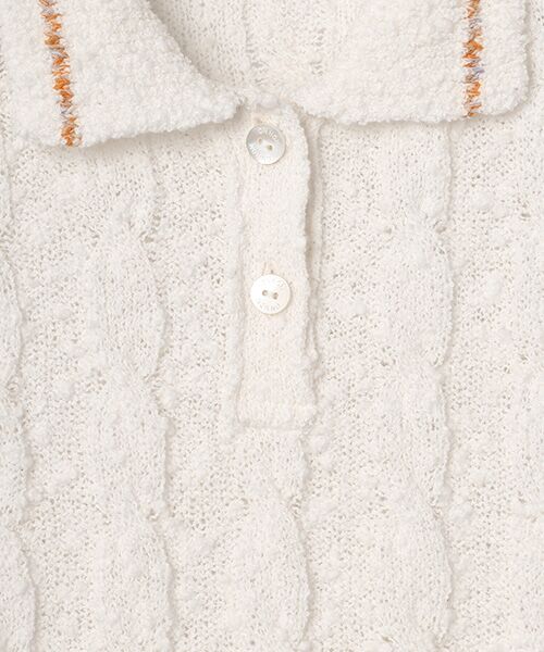 Mademoiselle NON NON / マドモアゼルノンノン ニット・セーター | ケーブルニットポロ | 詳細1