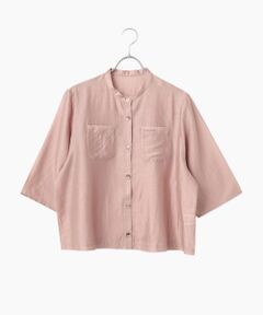 Mademoiselle NON NON / マドモアゼルノンノン シャツ・ブラウス | バンドカラークロップドシアーブラウス