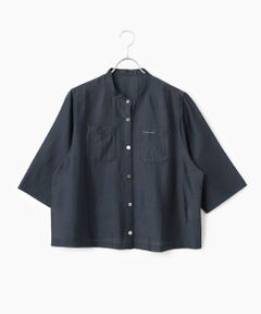 Mademoiselle NON NON / マドモアゼルノンノン シャツ・ブラウス | バンドカラークロップドシアーブラウス