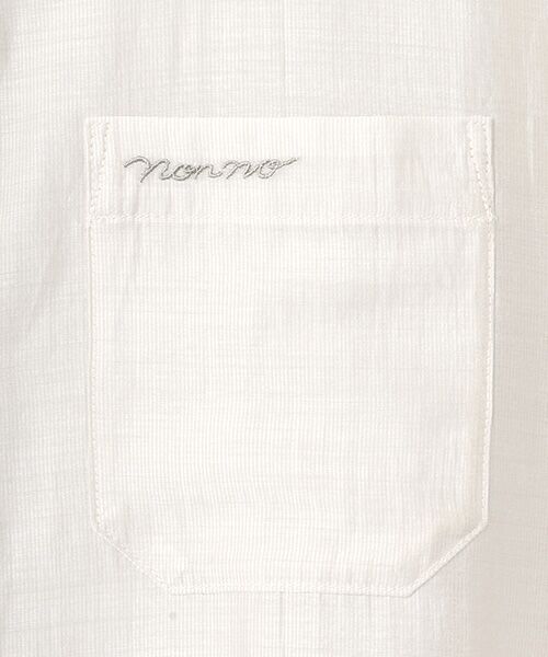 Mademoiselle NON NON / マドモアゼルノンノン シャツ・ブラウス | バンドカラークロップドシアーブラウス | 詳細1