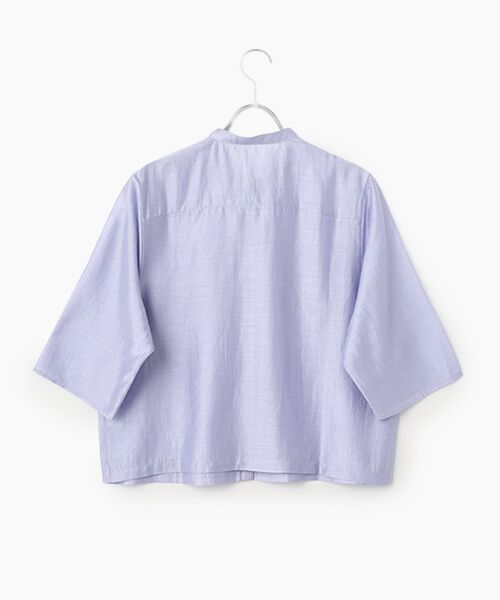 Mademoiselle NON NON / マドモアゼルノンノン シャツ・ブラウス | バンドカラークロップドシアーブラウス | 詳細4