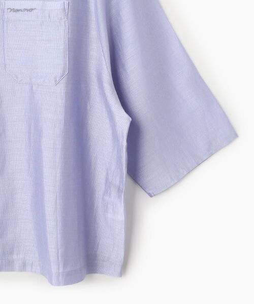 Mademoiselle NON NON / マドモアゼルノンノン シャツ・ブラウス | バンドカラークロップドシアーブラウス | 詳細6