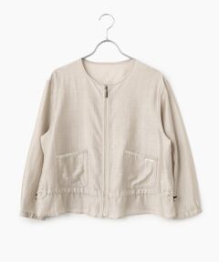 Mademoiselle NON NON / マドモアゼルノンノン ブルゾン | ノーカラージップアップシアーブルゾン