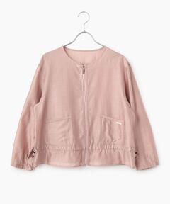 Mademoiselle NON NON / マドモアゼルノンノン ブルゾン | ノーカラージップアップシアーブルゾン