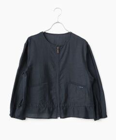 ノーカラージップアップシアーブルゾン