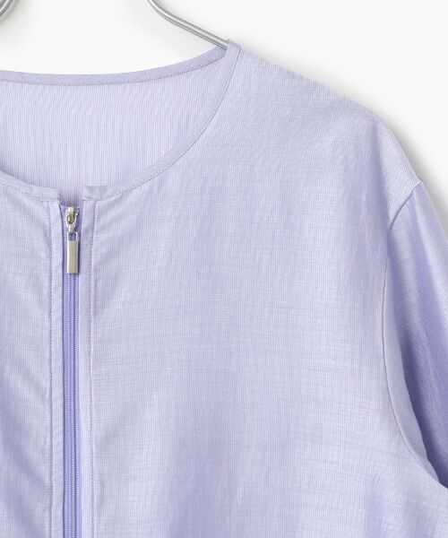 Mademoiselle NON NON / マドモアゼルノンノン ブルゾン | ノーカラージップアップシアーブルゾン | 詳細5