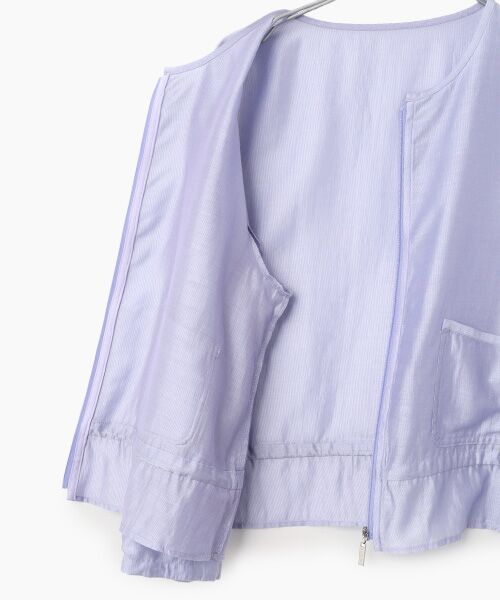 Mademoiselle NON NON / マドモアゼルノンノン ブルゾン | ノーカラージップアップシアーブルゾン | 詳細7