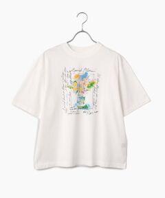 Mademoiselle NON NON / マドモアゼルノンノン Tシャツ | サイロプレミアム天竺 スパニッシュブルームプリントTシャツ