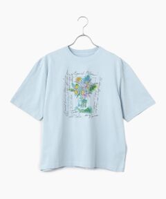 Mademoiselle NON NON / マドモアゼルノンノン Tシャツ | サイロプレミアム天竺 スパニッシュブルームプリントTシャツ