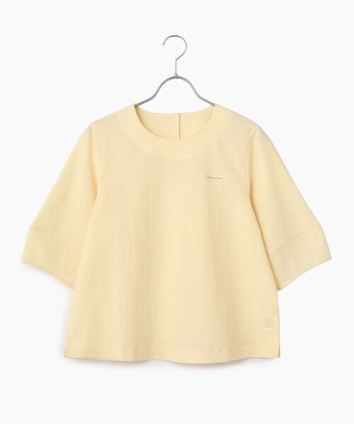 Mademoiselle NON NON / マドモアゼルノンノン シャツ・ブラウス | ソフトワッシャー ふんわりスリーブTブラウス（クリーム）