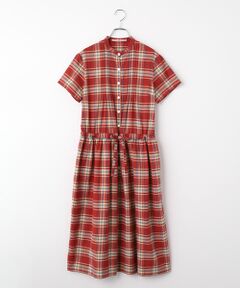 Mademoiselle NON NON / マドモアゼルノンノン ロング・マキシ丈ワンピース | コットンステッチチェックワッシャー プルオーバーワンピース