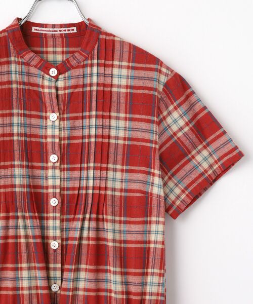 Mademoiselle NON NON / マドモアゼルノンノン ロング・マキシ丈ワンピース | コットンステッチチェックワッシャー プルオーバーワンピース | 詳細2