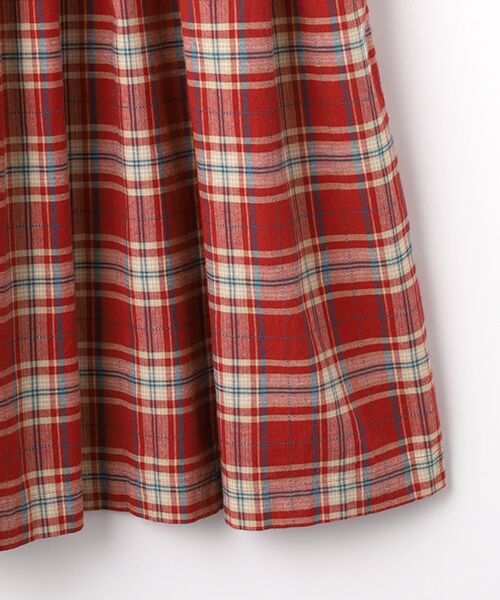 Mademoiselle NON NON / マドモアゼルノンノン ロング・マキシ丈ワンピース | コットンステッチチェックワッシャー プルオーバーワンピース | 詳細3