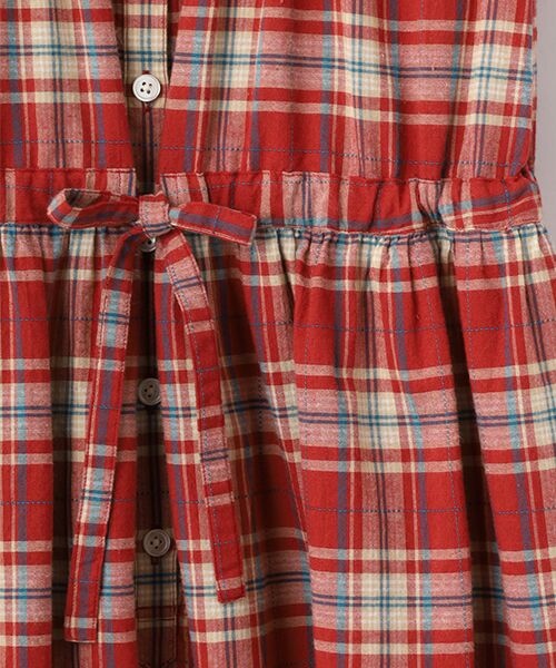 Mademoiselle NON NON / マドモアゼルノンノン ロング・マキシ丈ワンピース | コットンステッチチェックワッシャー プルオーバーワンピース | 詳細4