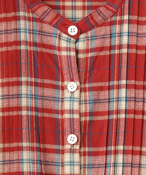 Mademoiselle NON NON / マドモアゼルノンノン ロング・マキシ丈ワンピース | コットンステッチチェックワッシャー プルオーバーワンピース | 詳細5