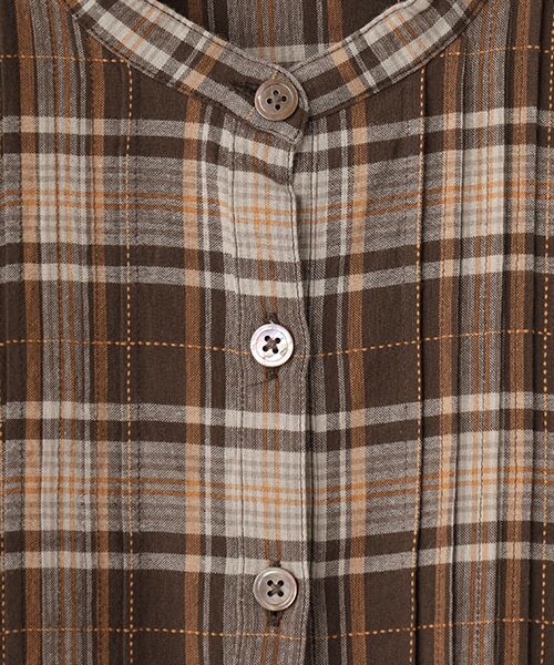 Mademoiselle NON NON / マドモアゼルノンノン ロング・マキシ丈ワンピース | コットンステッチチェックワッシャー プルオーバーワンピース | 詳細6