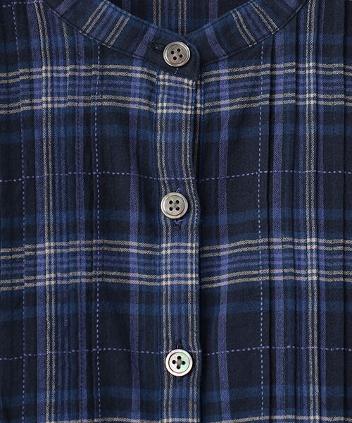 Mademoiselle NON NON / マドモアゼルノンノン ロング・マキシ丈ワンピース | コットンステッチチェックワッシャー プルオーバーワンピース | 詳細7