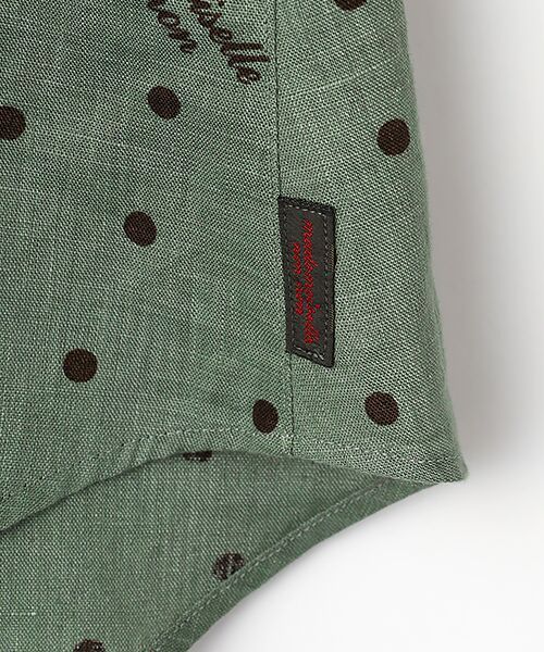 Mademoiselle NON NON / マドモアゼルノンノン シャツ・ブラウス | リネンプリント ドット＆ロゴ柄ノースリーブチュニックシャツ | 詳細4