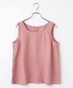 Mademoiselle NON NON / マドモアゼルノンノン シャツ・ブラウス | リネンソフト仕上げ ノースリーブブラウス