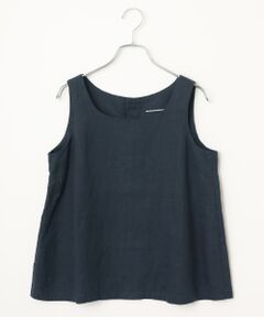 Mademoiselle NON NON / マドモアゼルノンノン シャツ・ブラウス | リネンソフト仕上げ ノースリーブブラウス