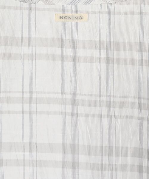 Mademoiselle NON NON / マドモアゼルノンノン ロング・マキシ丈ワンピース | ストライプ＆チェックワッシャー 前開きジャンパースカート | 詳細1