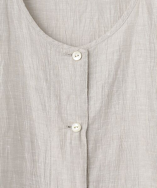 Mademoiselle NON NON / マドモアゼルノンノン ロング・マキシ丈ワンピース | ストライプ＆チェックワッシャー 前開きジャンパースカート | 詳細5