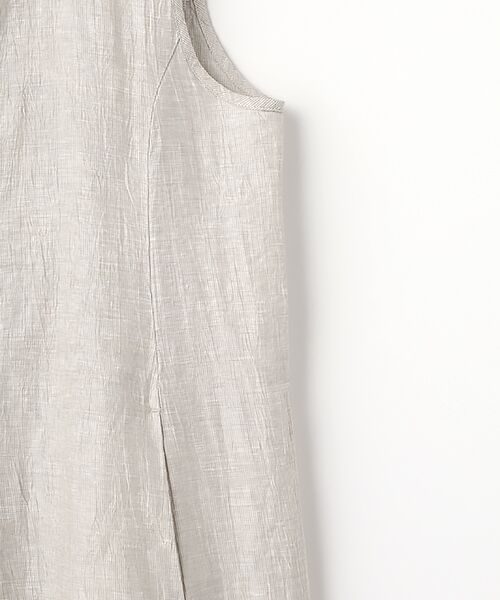 Mademoiselle NON NON / マドモアゼルノンノン ロング・マキシ丈ワンピース | ストライプ＆チェックワッシャー 前開きジャンパースカート | 詳細6