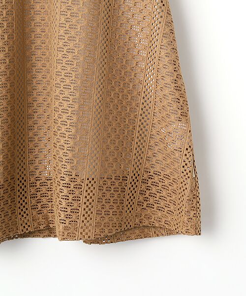 Mademoiselle NON NON / マドモアゼルノンノン その他トップス | 【アンサンブルアイテム】ピクセルラインレースフレアーベスト＆天竺刺繍Tシャツ | 詳細3