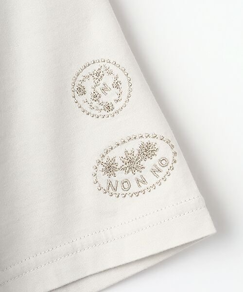 Mademoiselle NON NON / マドモアゼルノンノン その他トップス | 【アンサンブルアイテム】ピクセルラインレースフレアーベスト＆天竺刺繍Tシャツ | 詳細5