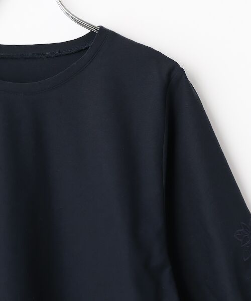 Mademoiselle NON NON / マドモアゼルノンノン カットソー | 綿麻ハイゲージ 刺繍ワイドスリーブTシャツ | 詳細2