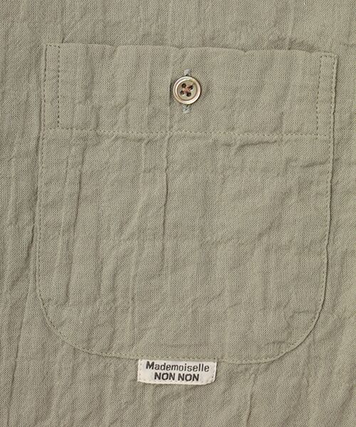Mademoiselle NON NON / マドモアゼルノンノン シャツ・ブラウス | オーガニックガーゼシャーリングブラウス[長袖] | 詳細1