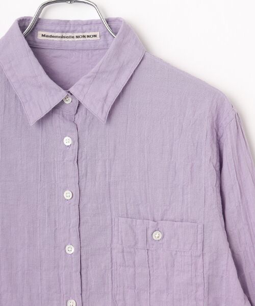 Mademoiselle NON NON / マドモアゼルノンノン シャツ・ブラウス | オーガニックガーゼシャーリングブラウス[長袖] | 詳細3