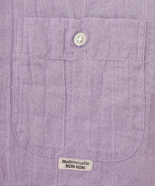 Mademoiselle NON NON / マドモアゼルノンノン シャツ・ブラウス | オーガニックガーゼシャーリングブラウス[長袖] | 詳細5