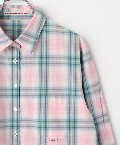 Mademoiselle NON NON / マドモアゼルノンノン シャツ・ブラウス | ローンチェック長袖シャツ | 詳細2
