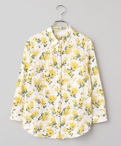 Mademoiselle NON NON / マドモアゼルノンノン シャツ・ブラウス | シャーリングローン ミモザプリント8分袖ブラウス