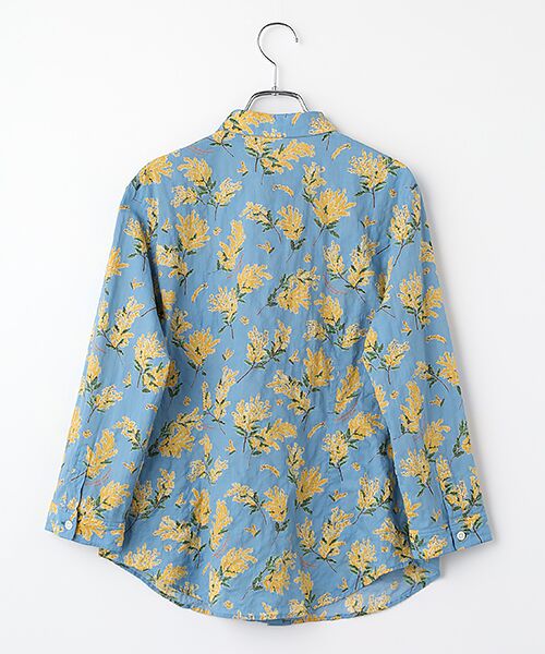 Mademoiselle NON NON / マドモアゼルノンノン シャツ・ブラウス | シャーリングローン ミモザプリント8分袖ブラウス | 詳細3