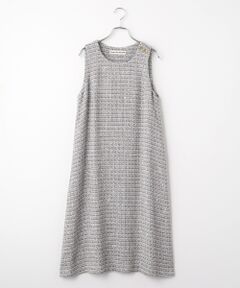 Mademoiselle NON NON / マドモアゼルノンノン ロング・マキシ丈ワンピース | ミックスブークレーツィード ジャンパースカート